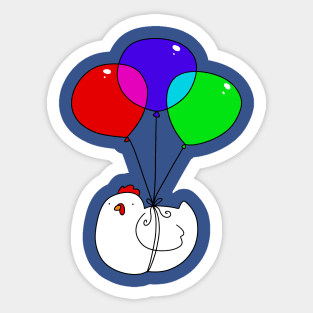 Black Balloon Pug Sticker